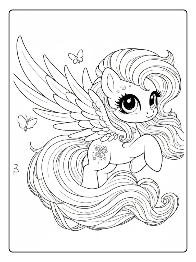 Coloriage Licorne Pegase