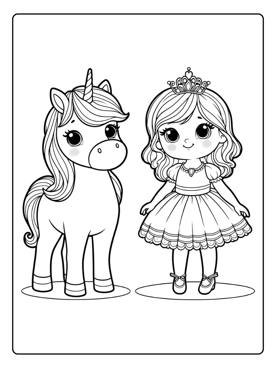 Coloriage Licorne