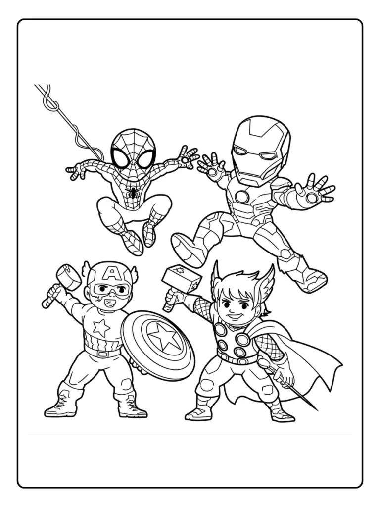 Coloriage Marvel Avengers