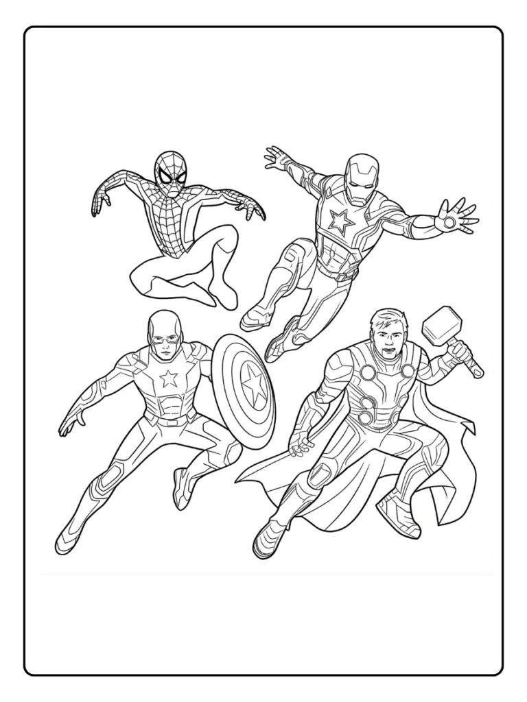 Coloriage Marvel Avengers