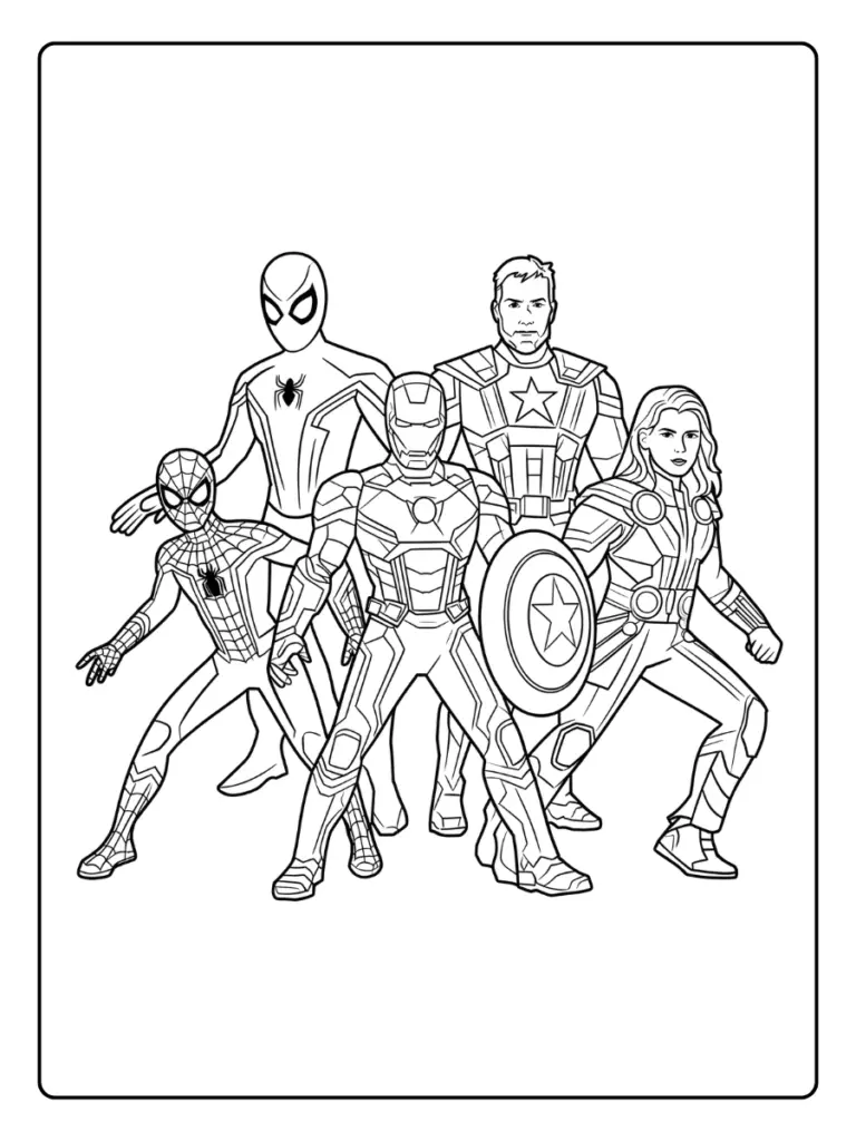 Coloriage Marvel Avengers