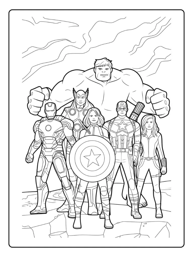 Coloriage Marvel Avengers