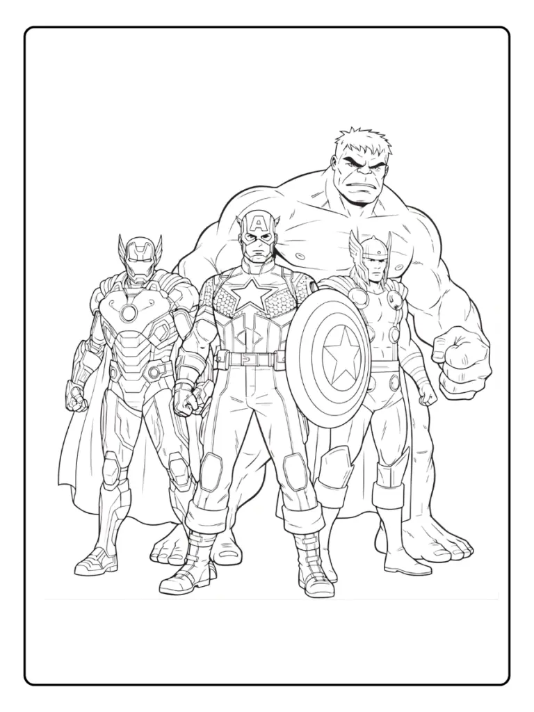 Coloriage Marvel Avengers