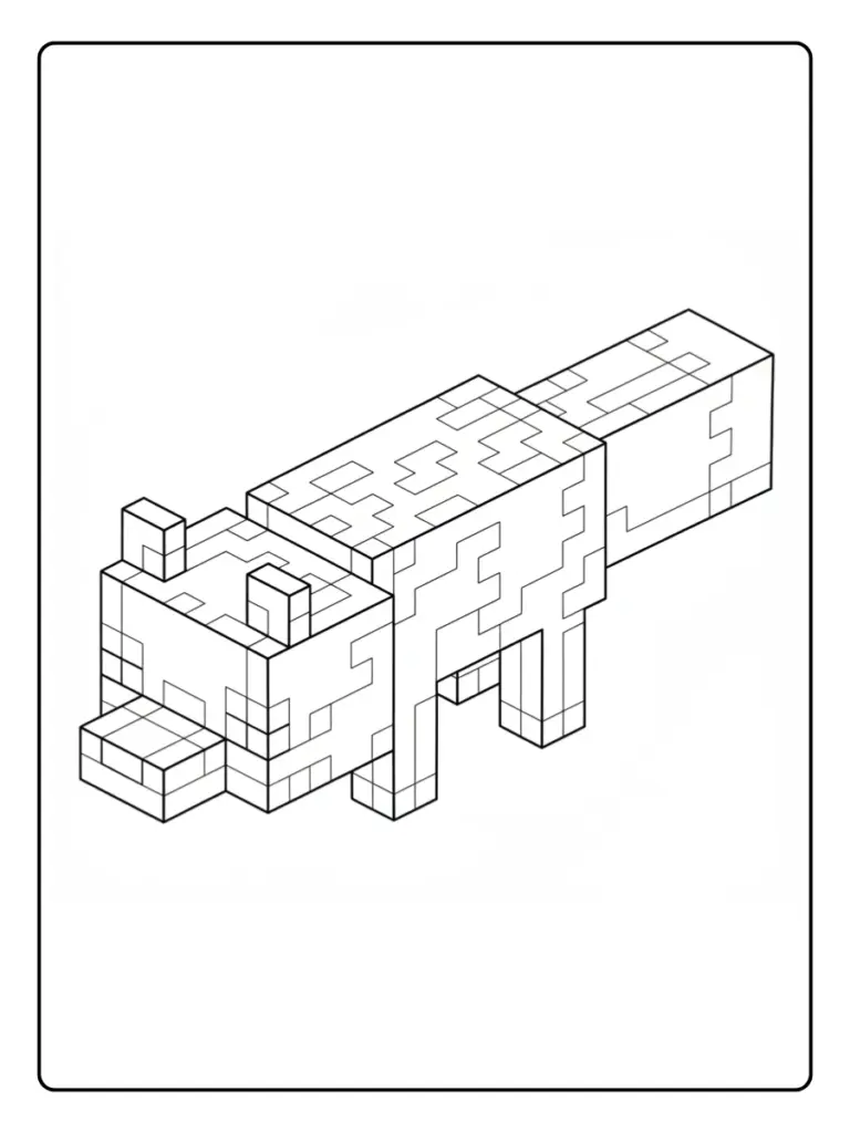Coloriage Minecraft Animaux