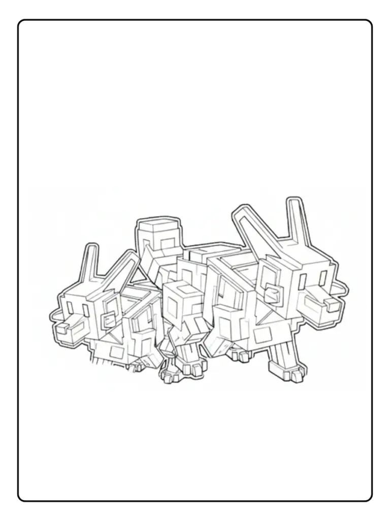 Coloriage Minecraft Animaux