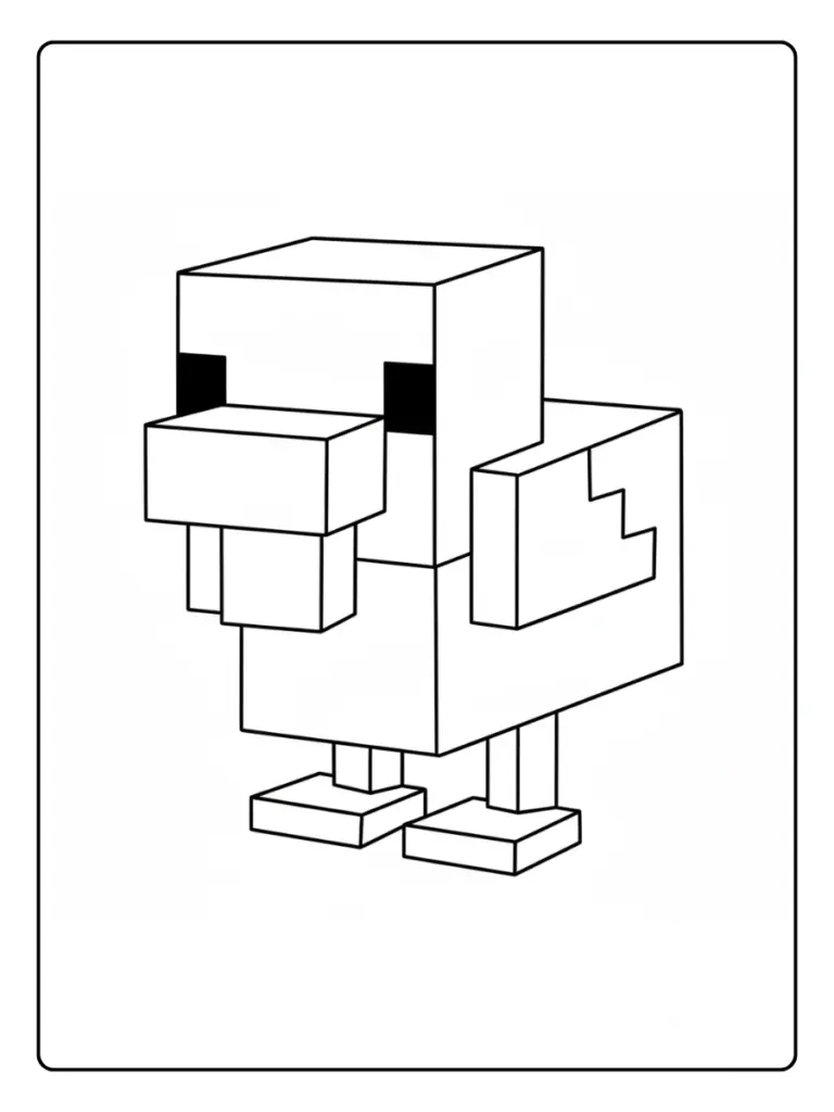 Coloriage Minecraft Animaux