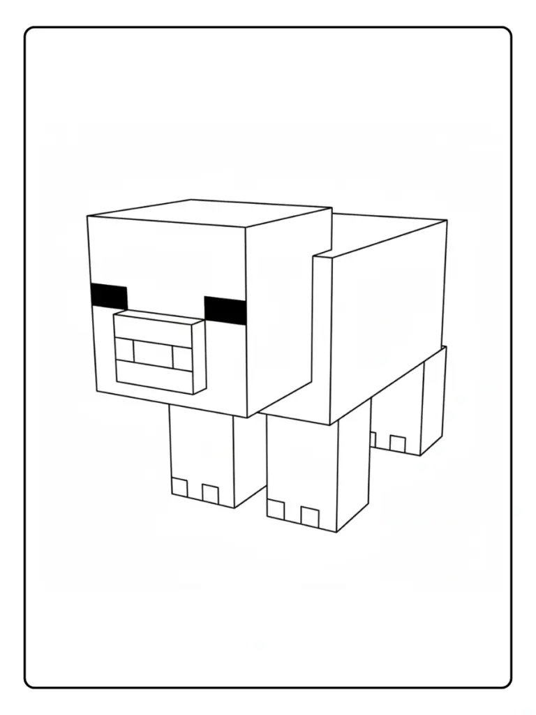 Coloriage Minecraft Animaux