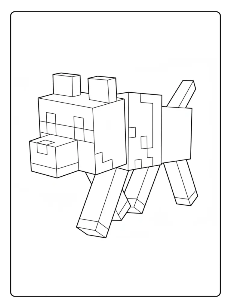 Coloriage Minecraft Animaux