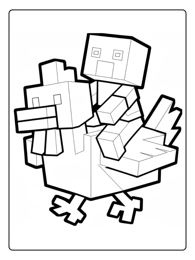 Coloriage Minecraft Animaux