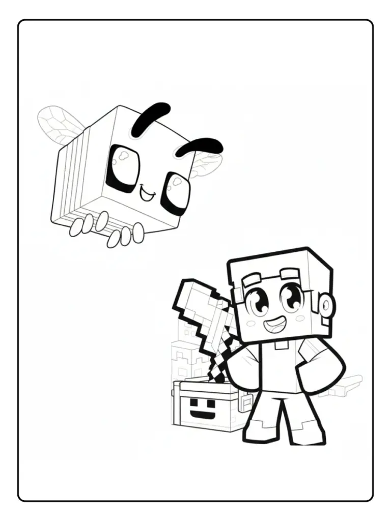 Coloriage Minecraft Animaux