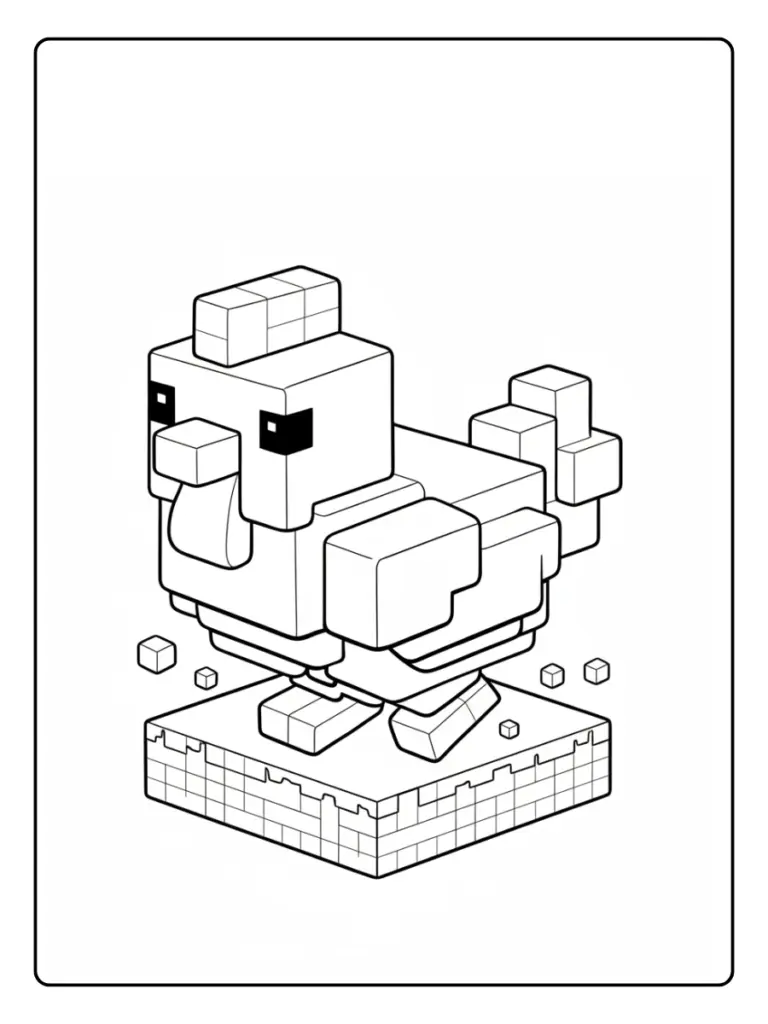 Coloriage Minecraft Animaux