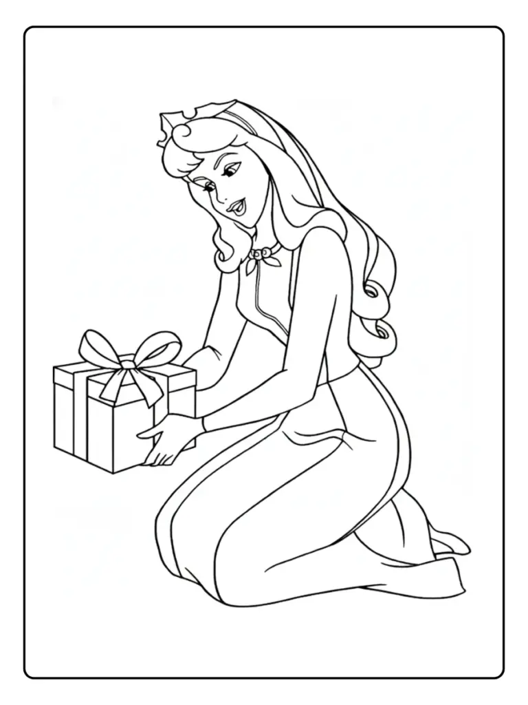 Coloriage Noel Disney Princesse