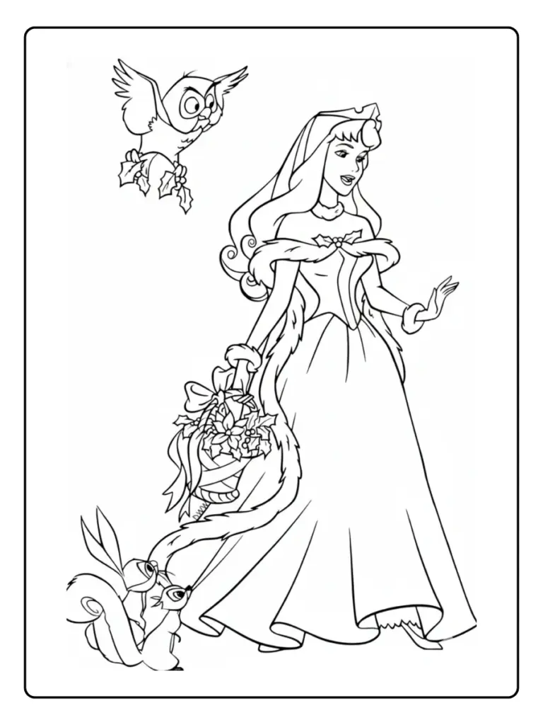 Coloriage Noel Disney Princesse