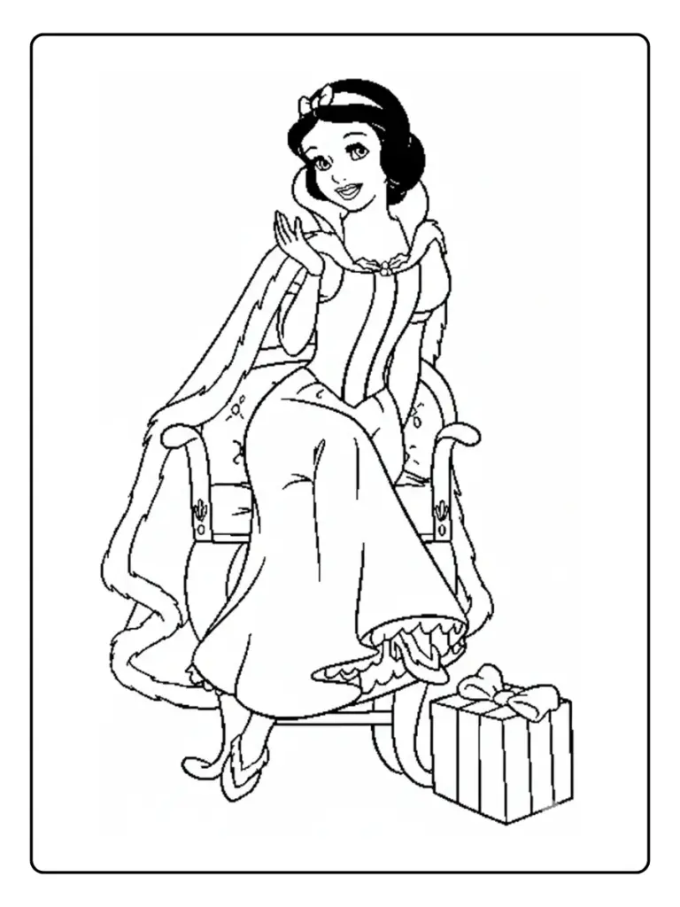 Coloriage Noel Disney Princesse