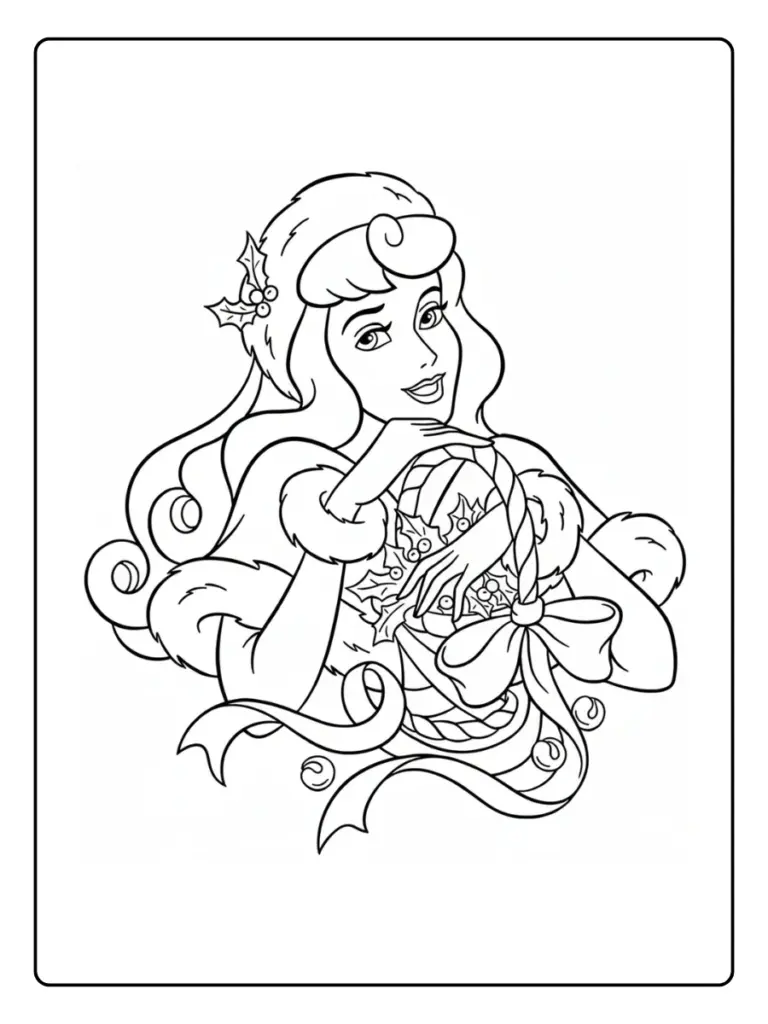 Coloriage Noel Disney Princesse