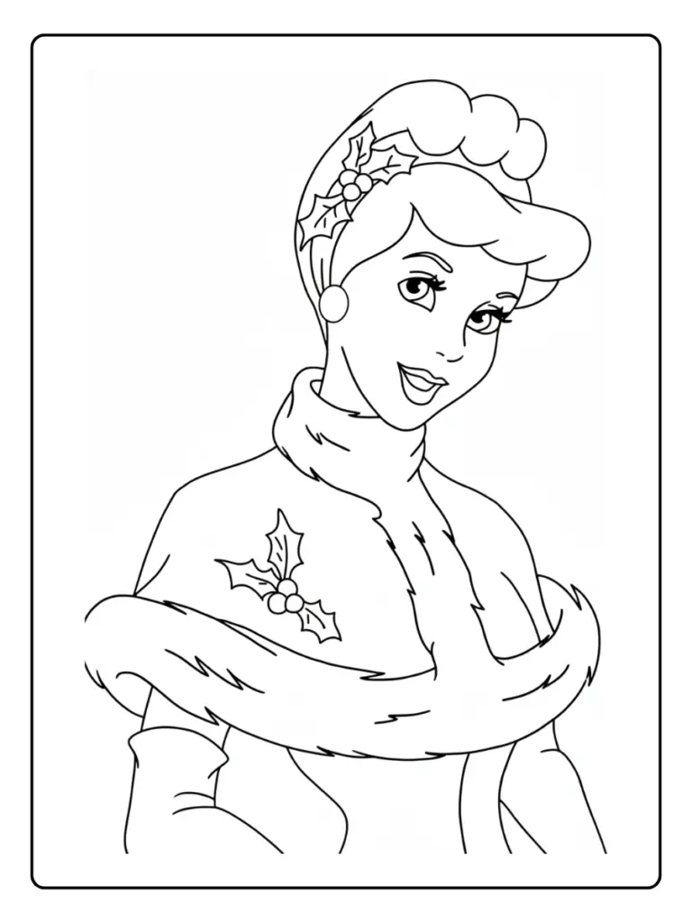Coloriage Noel Disney Princesse