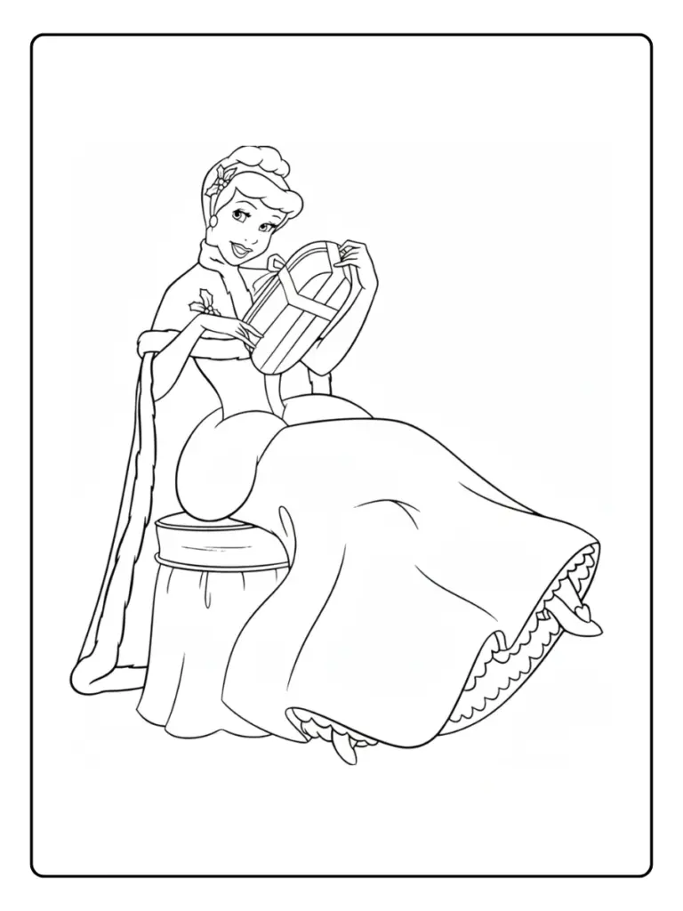 Coloriage Noel Disney Princesse
