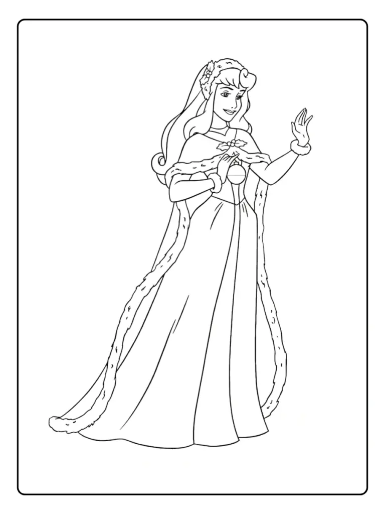 Coloriage Noel Disney Princesse