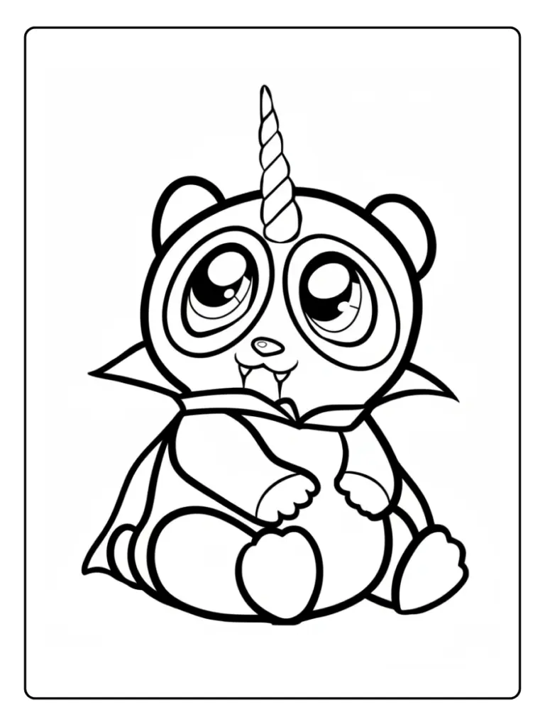 Coloriage Panda Licorne