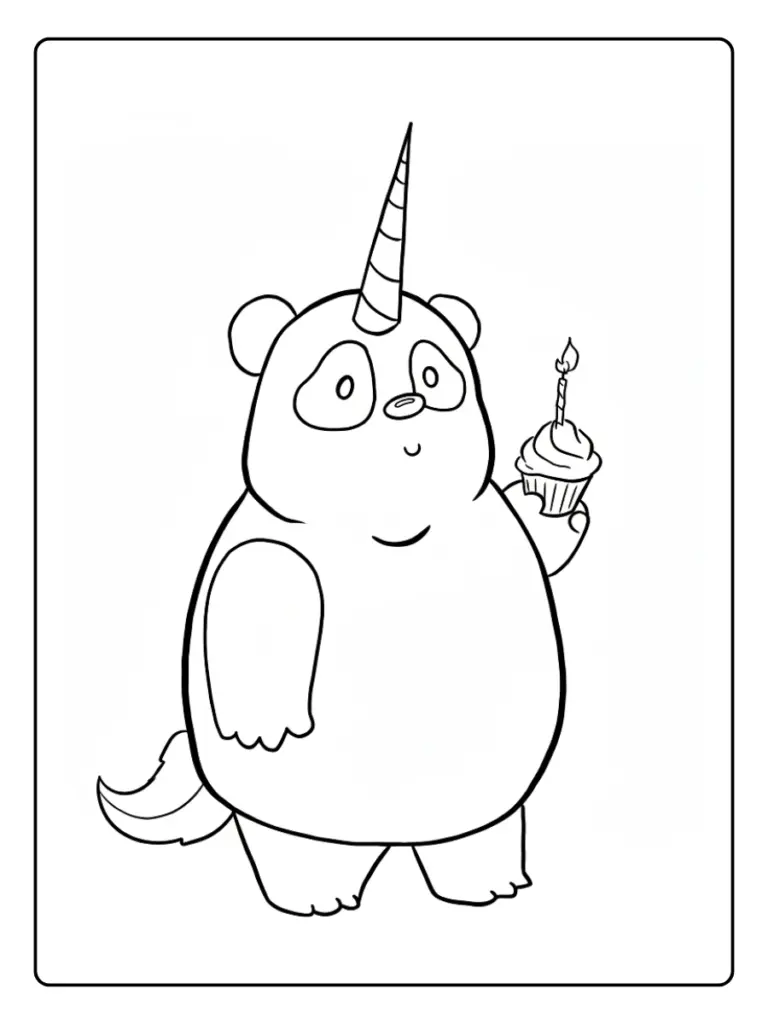 Coloriage Panda Licorne