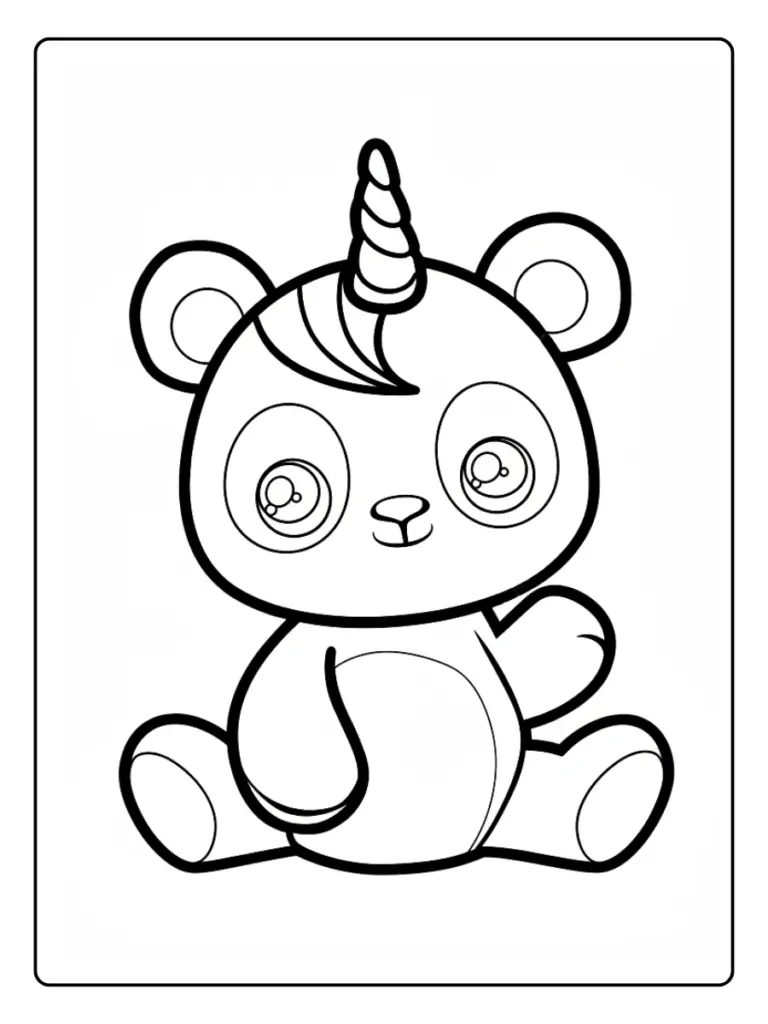 Coloriage Panda Licorne