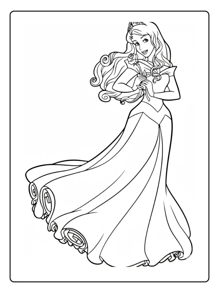 Coloriage Princesse Aurore