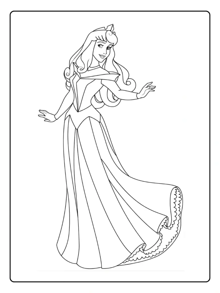Coloriage Princesse Aurore