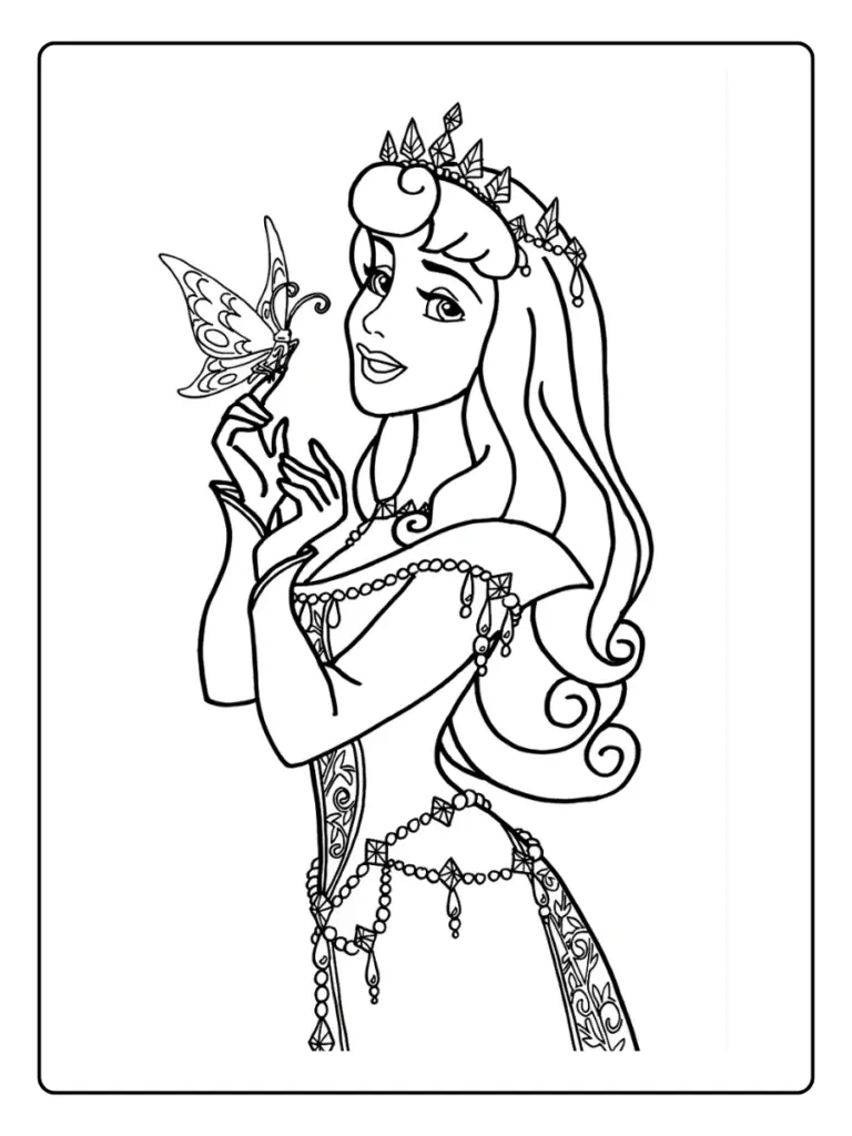 Coloriage Princesse Aurore