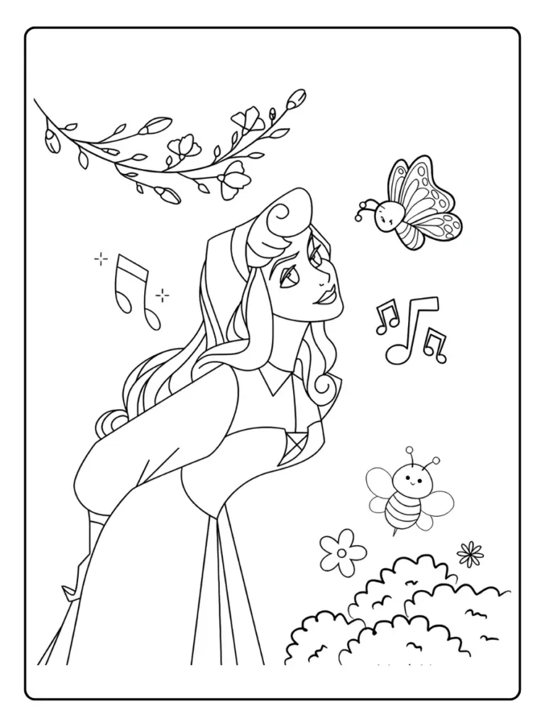 Coloriage Princesse Aurore