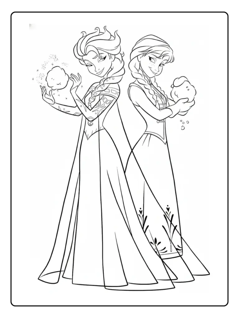 Coloriage Princesse Elsa