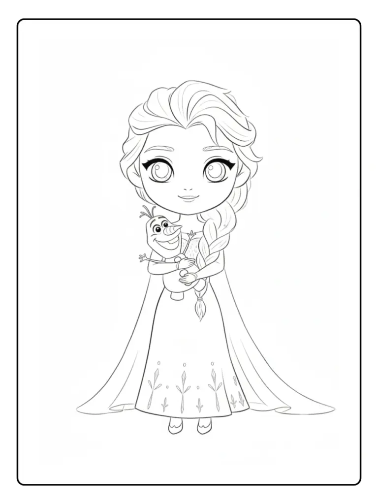 Coloriage Princesse Elsa