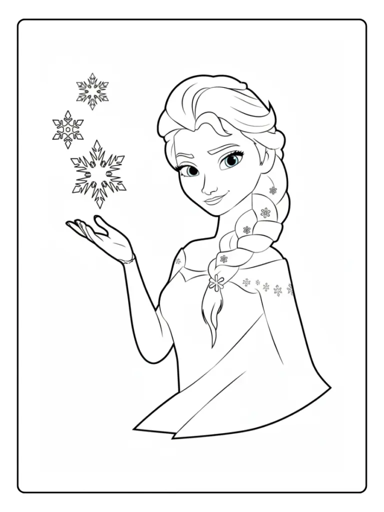 Coloriage Princesse Elsa