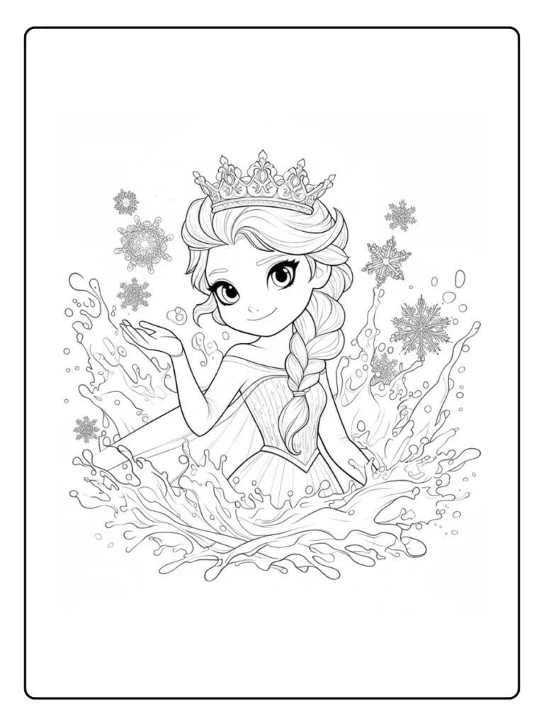 Coloriage Princesse Elsa