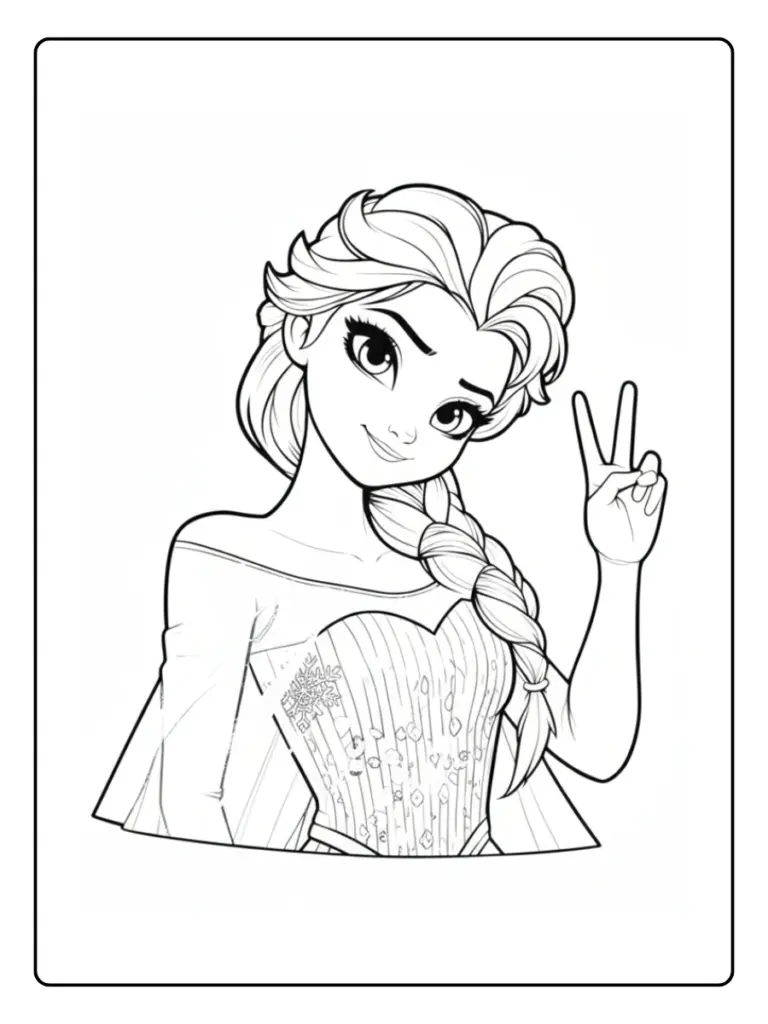 Coloriage Princesse Elsa