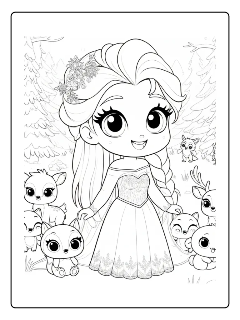 Coloriage Princesse Elsa
