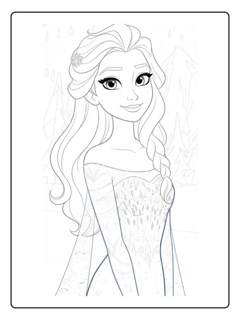 Coloriage Princesse Elsa