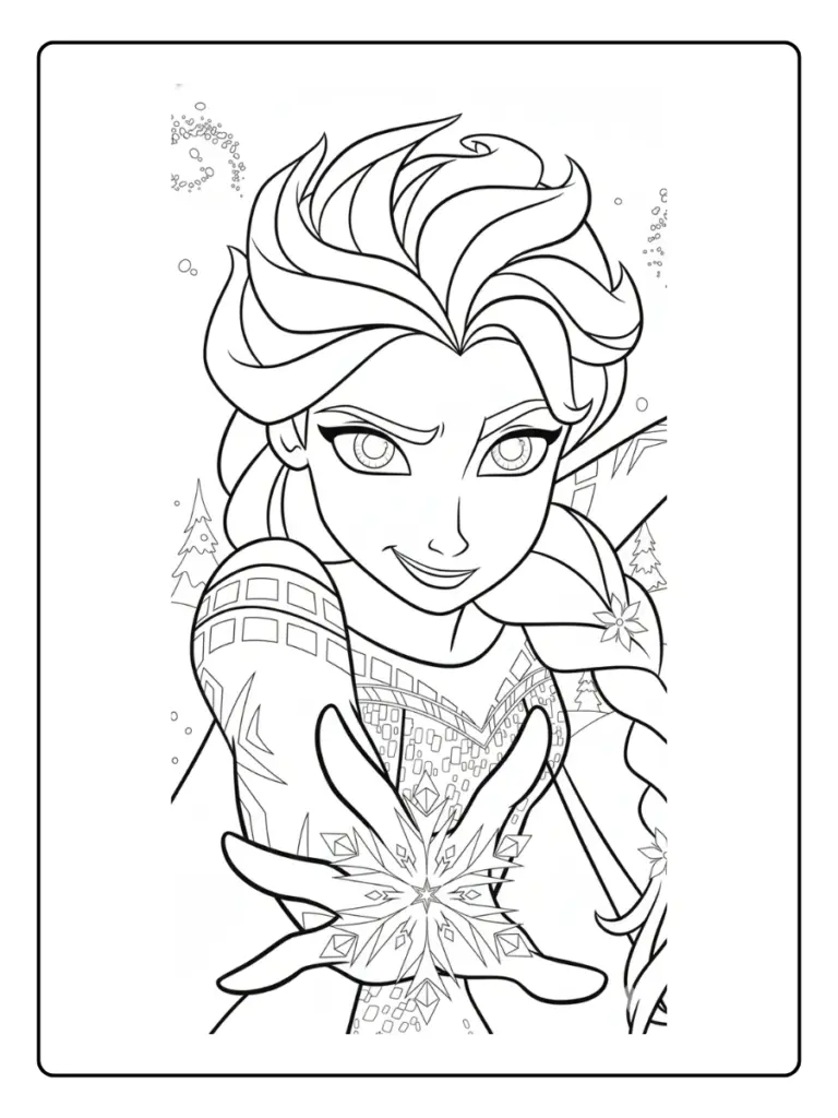 Coloriage Princesse Elsa