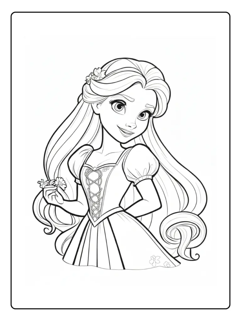 Coloriage Princesse Raiponce