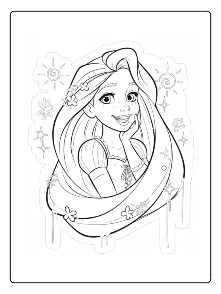 Coloriage Princesse Raiponce