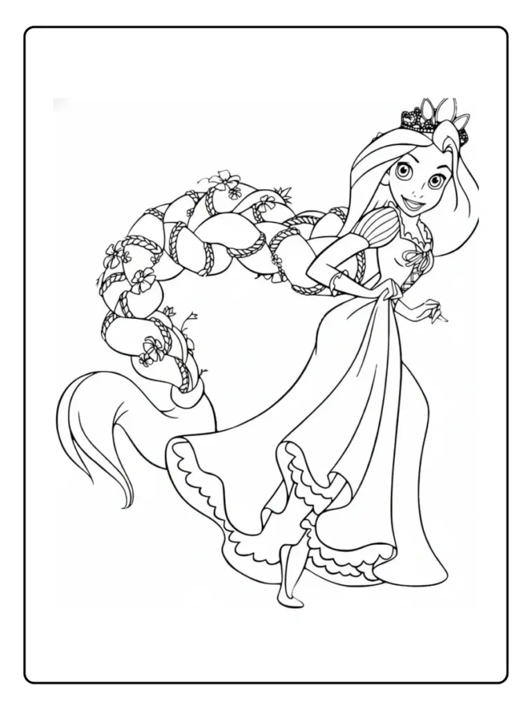 Coloriage Princesse Raiponce