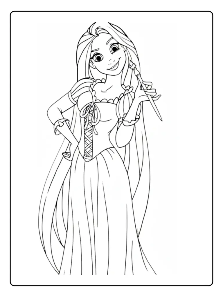 Coloriage Princesse Raiponce