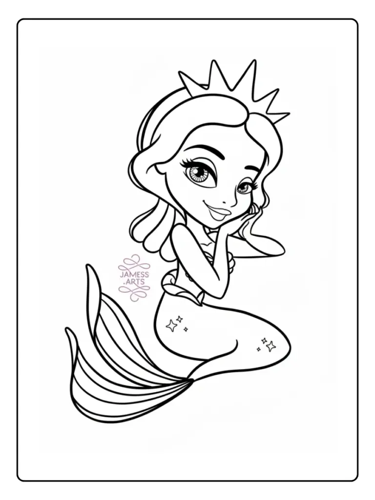Coloriage Princesse Sirene