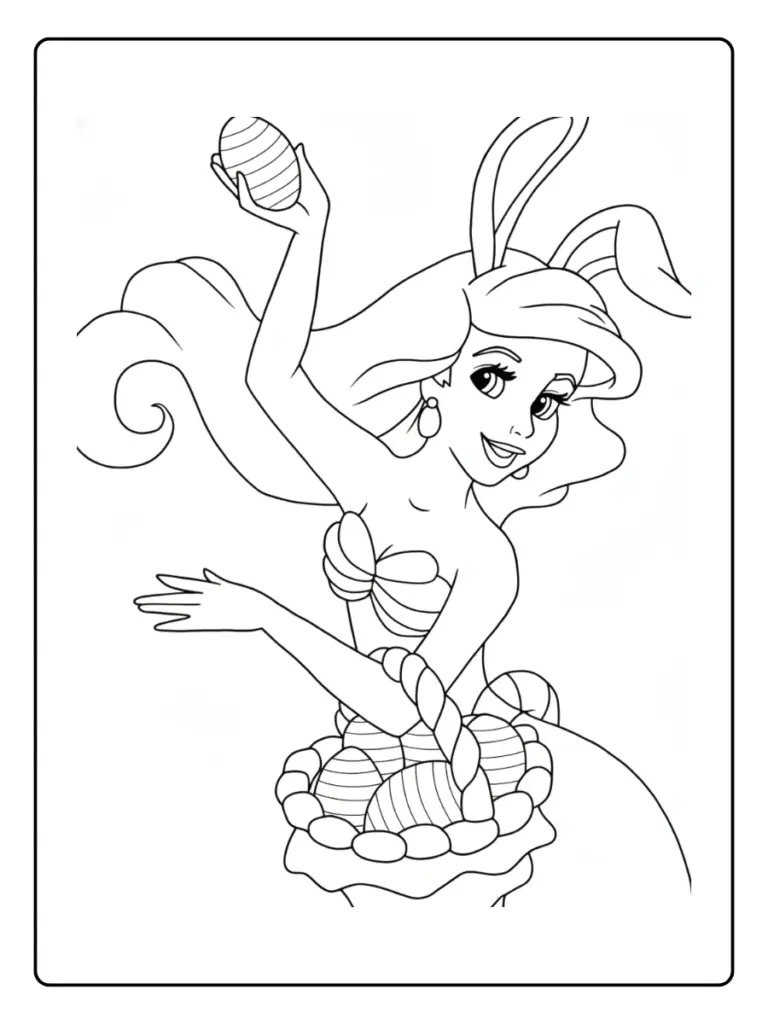 Coloriage Princesse Sirene