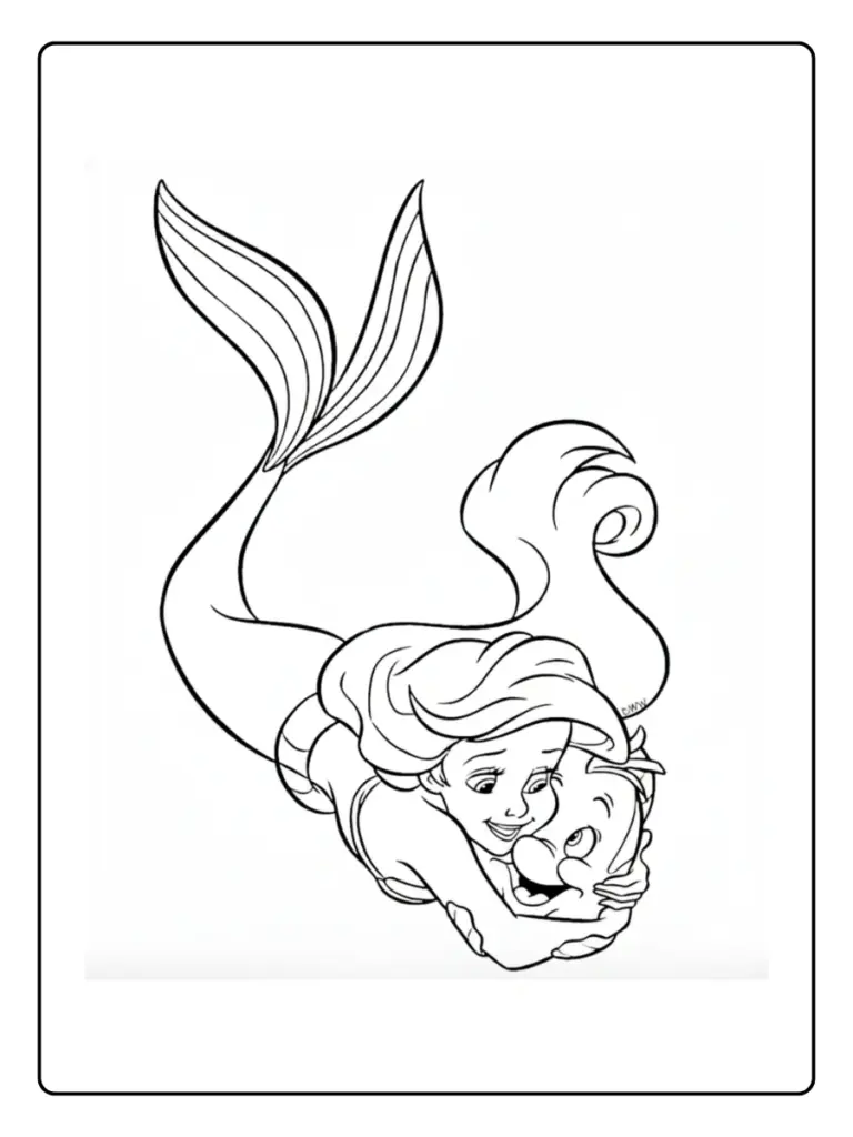 Coloriage Princesse Sirene