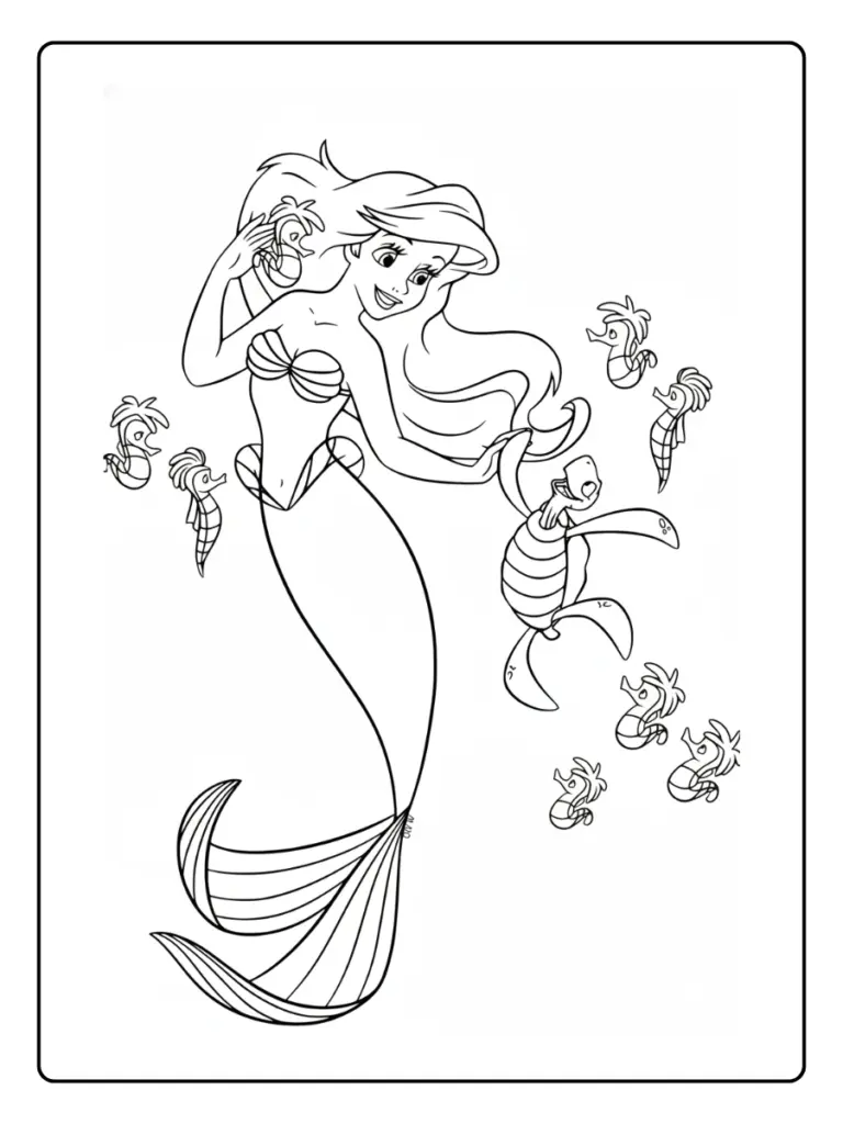 Coloriage Princesse Sirene