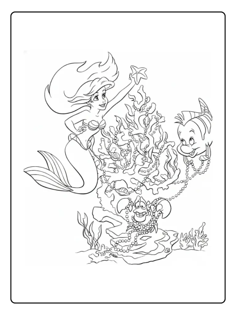 Coloriage Princesse Sirene