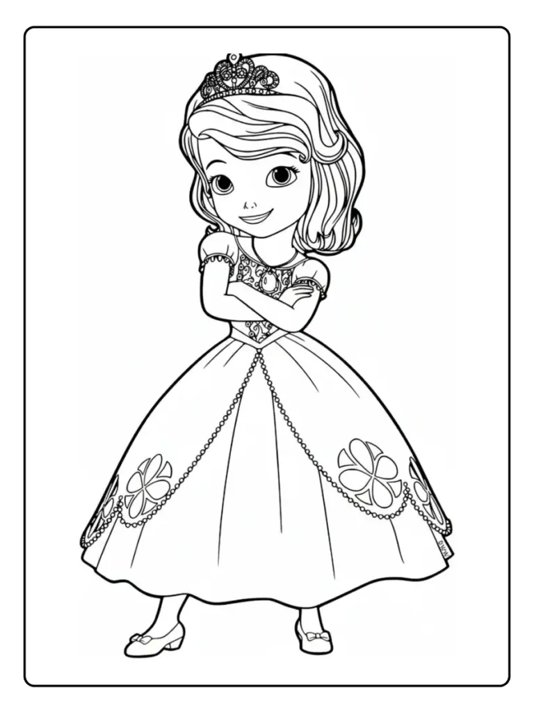Coloriage Princesse Sofia
