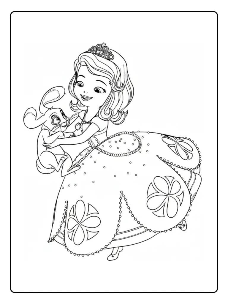 Coloriage Princesse Sofia (Dessins Gratuits à Imprimer)