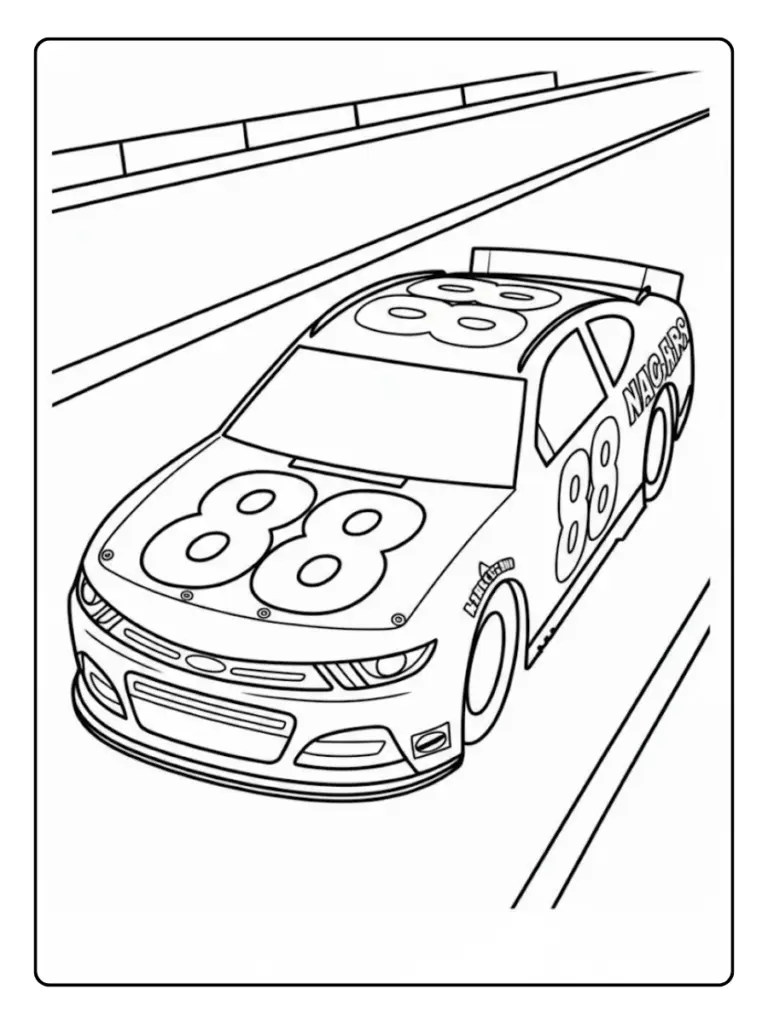 Coloriage Voiture De Course Dessin