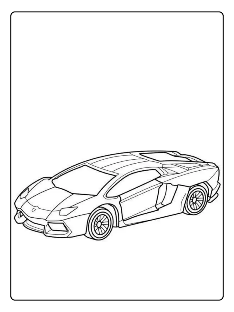 Coloriage Voiture De Course Maternelle